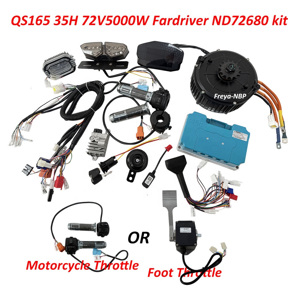 محرك QS QS165 بقوة 5000 واط و7 - مراجعة Mid Drive Motor Kit 72V 5000W وسعره